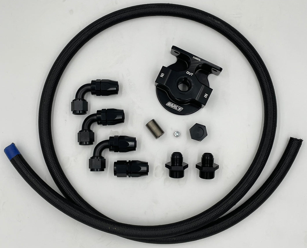 Oil filter relocation kit